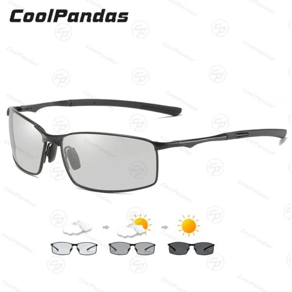 CoolPandas Klassische Quadratische Photochrome Polarisierte Sonnenbrille Männer Chameleon Sonnenbrille Für Frauen Anti-glare Fahren Oculos de sol 3