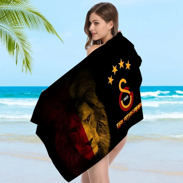 G-Galatasarays Logo Mikrofaser bedrucktes Strandtuch Bergsteigen Yoga Strand Schwimmen Laufen Saugfähiges weiches Handtuch 5