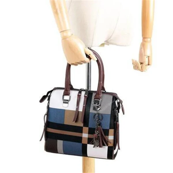 Luxushandtaschen, karierte Damentaschen, Designer-Quasten-Geldbörsen-Handtaschen, Set 4-teilige Tasche, zusammengesetzte Messenger-Damentasche 4