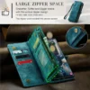 Leder Zip Wallet Card Handyhülle für Samsung Galaxy S25 Ultra S24 FE S23 S22 S21 S20 FE S10 Plus Note 20 Ultra 10 Flip Cover 4