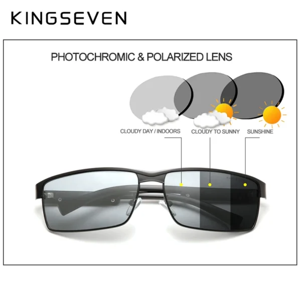 KINGSEVEN Mode Photochrome Sonnenbrille Männer Frauen Chameleon Polarisierte Pilot Sonnenbrille Anti-glare Fahren Brillen UV400 3