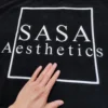 Baumwolle Schwarz bad Handtuch Hand Handtuch Freies Design Angepasst LOGO Make-Up Nagel Salon SPA Gestickte Name 70x140cm weiß Bad Handtuch 3