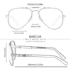 Barcur polarisierte herren sonnenbrille pilot sonnenbrille für männer zubehör fahren angeln, wandern brillen oculos gafas de sol 5