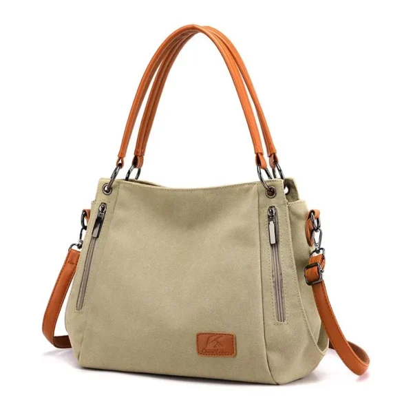 Arbeitshandtasche für Damen, großes Fassungsvermögen, elegante Umhängetasche, abnehmbarer Schultergurt, Handtasche mit Sicherheitsreißverschluss 4