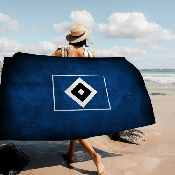H-Hamburger SV Team Strandtuch für Kinder, personalisiertes Badetuch, Pooltuch, Urlaubsgeschenk, Picknicktuch, Party-Geschenk
