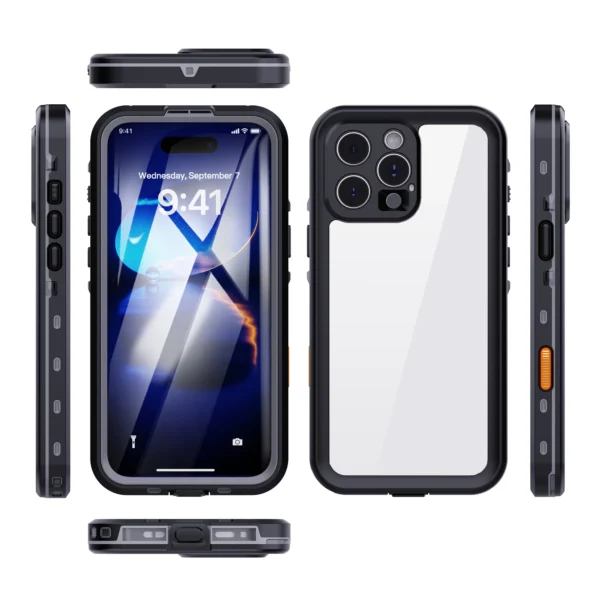 Shellbox heißer Verkauf PC + TPU-Objektivschutz Robuste, langlebige IP68-wasserdichte Handyhülle für iPhone 16 Pro Max XR 12 13 14 3