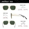 KINGSEVEN Marke Sonnenbrille Polarisierte Männer Frauen Mode Legierung Metall Dünnen Rahmen Fahren Gläser Klassische Anti-glare Brillen 3