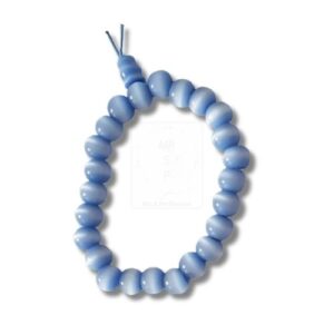 Armband mit perlgrauen Perlen in sanftem Blau