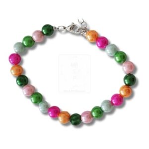 Buntes Armband mit Glanzperlen und Verschluss