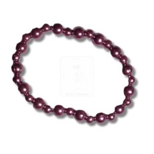 Perlenarmband in Bordeauxrot