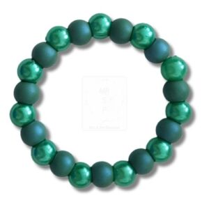 Armband in Grün mit Glanz- und Mattperlen