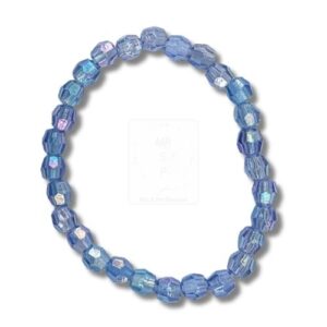 Armband mit facettierten Perlen in Hellblau