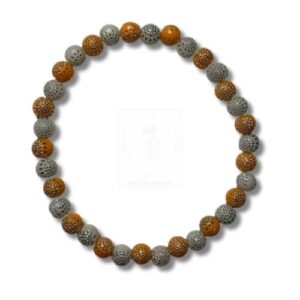 Exklusives Armband in Braun und Grau – handgefertigt