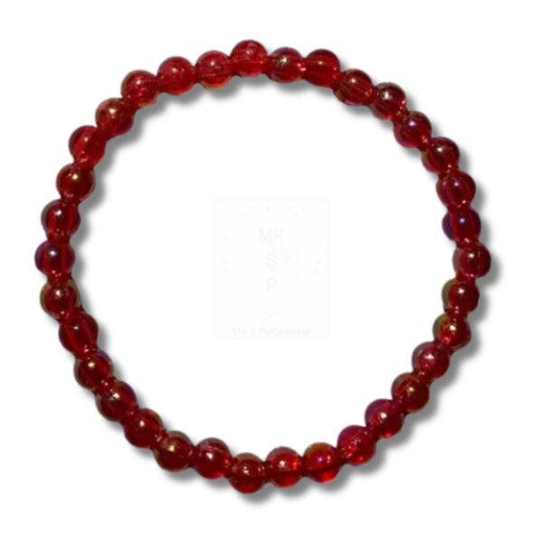 Klassisches rotes Perlenarmband – handgefertigt