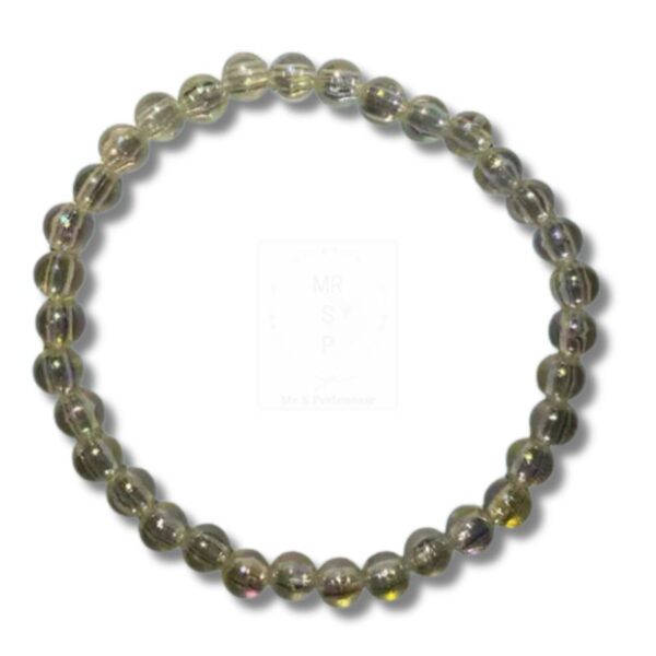 Edles transparent-graues Perlenarmband – handgemacht