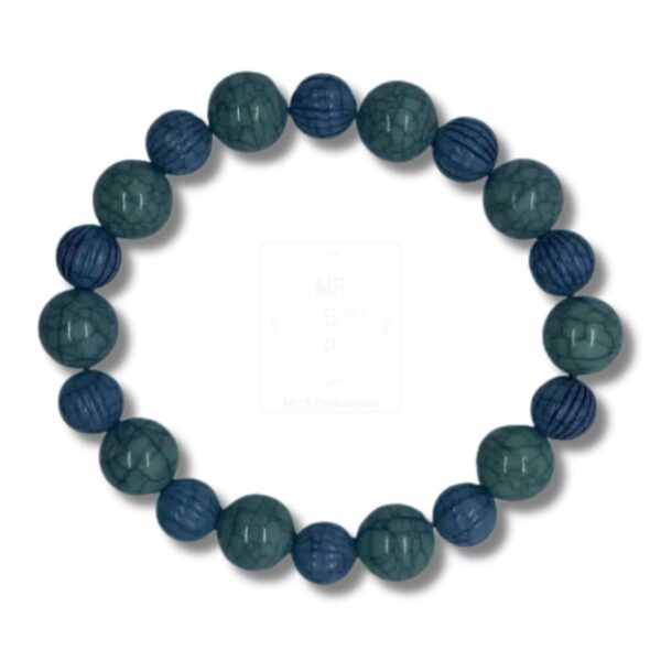 Armband aus grünen Craquelé-Perlen