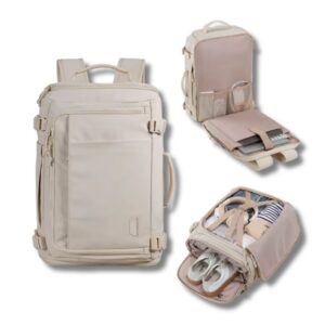 BAGSMART Weekender-Rucksack – Damen- & Herrenrucksack mit Vakuumkompression