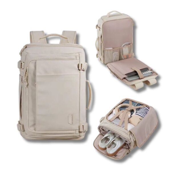 BAGSMART Weekender-Rucksack – Damen- & Herrenrucksack mit Vakuumkompression