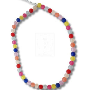 Bunte Halskette im Regenbogen-Design – handgemacht