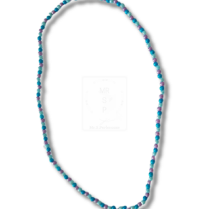 Handgemachte Halskette in Türkis & Lila – filigran & elegant