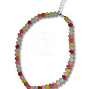 Pastellfarbene Halskette – handgemacht & elegant