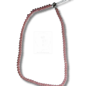 Handgemachte roséfarbene Halskette – elegant & dezent