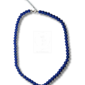 Dunkelblaue Halskette – handgemacht & klassisch