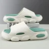 Shevalues Herren-Sommersandalen, modisch, weich, Wolkenhaus, Plateau-Slides, Unisex, rutschfest, für den Außenbereich, Strandschuhe, Herren, Badezimmer-Slipper