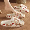 Cartoon Bär Graffiti Herz RabbPrint Frauen Hausschuhe Männer Flip-Flops Dicke Weiche EVA Nicht-slip Sommer Sandalen Hause Strand rutschen 4