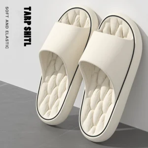 Superleichte weiche Hausschuhe, einfache Mode-Slides, elastische EVA-Schuhe, bunte Turnschuhe in der Tür, Badezimmer-Flip-Flops