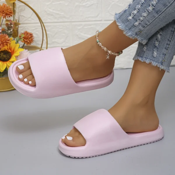 Weiche Sohle Eva Hause Hausschuhe Frauen Indoor Stumm Rutschfeste Badezimmer Rutschen Frau Leichte Sommer Strand Flip-Flops Flache Sandalen 4