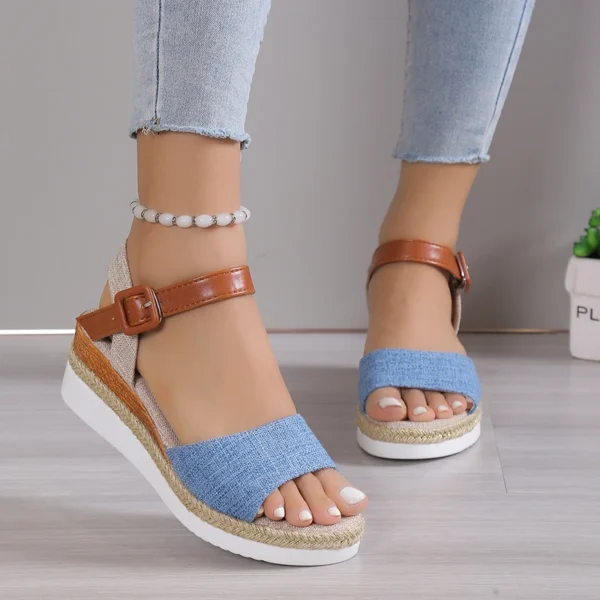 Mode Sandalen Frauen Sommer 2025, Keil Frauen Schuh Weichen frauen Sandalen Party Atmungsaktive Schuhe Weibliche Zapatos De Mujer 5