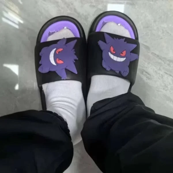Anime Gengar Erwachsene/Kinder Hausschuhe Cartoon Kawaii Netter Mann Frau Sommer Outdoor Sandalen Casual Atmungsaktive EVA Schuhe Geschenk 2