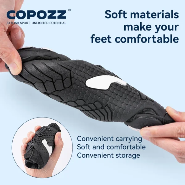 COPOZZ Unisex Watschuhe Herren Damen Schnelltrocknende Aqua Upstream Schuhe Rutschfeste Sportschuhe Verschleißfeste Strand-Barfuß-Turnschuhe für Erwachsene 4