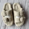 Neue Frau Echt Wolle Slipper Plüsch Warme Wohnungen Hausschuhe Plaform Schuhe Flip-Flops frauen Sandalen Sommer 2025, Designer Schuhe 2