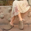 Evshine Männer Komfort Kartoffel Schuhe mit Fußgewölbe Unterstützung Kork Strand Schuhe Mode Clogs Männer Kork Fußbett Männer Clogs Leder Pantoletten 6