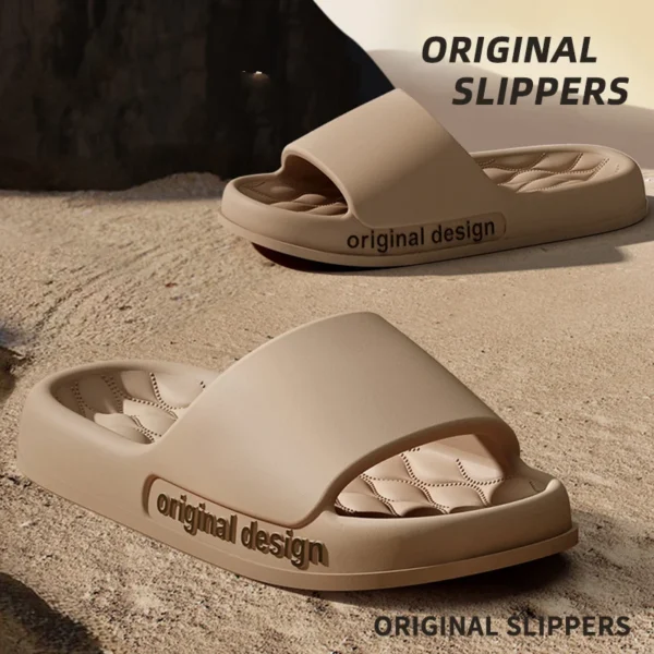 Gacimy Summer New Slippers For Men Women Outdoor Non-slip Beach Sandals Soft Comfortable EVA Platform Slippers Home Bath Slides 3