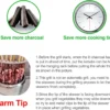 Tragbarer Holzkohlegrill für den Außenbereich, Edelstahl, rauchfrei, zum Aufhängen, Herdgrill, Outdoor-Camping-Kochgeschirr für Wandern, Picknick 2
