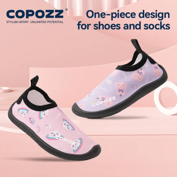 COPOZZ Kinder Wasser Strand Schuhe Kinder Schwimmschuhe Schnell Trocknende Aqua Schuhe Jungen Mädchen Weichen Boden Indoor Slipper Schwimmen Socken 2