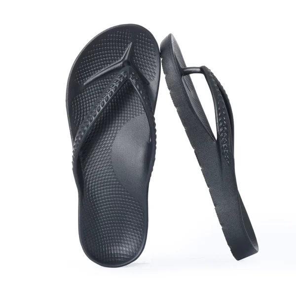 Kidmi Flip-Flops für Herren, Fußgewölbeunterstützung, Sommer-Orthesen-Sandalen zur Linderung von Plantarfasziitis, weiches Licht, Heim-Hausschuhe 4