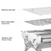 Klappbarer Grill Grill tragbarer Holzkohle grill im Freien Edelstahl Koch gitter Camping Picknick Grill werkzeug 4