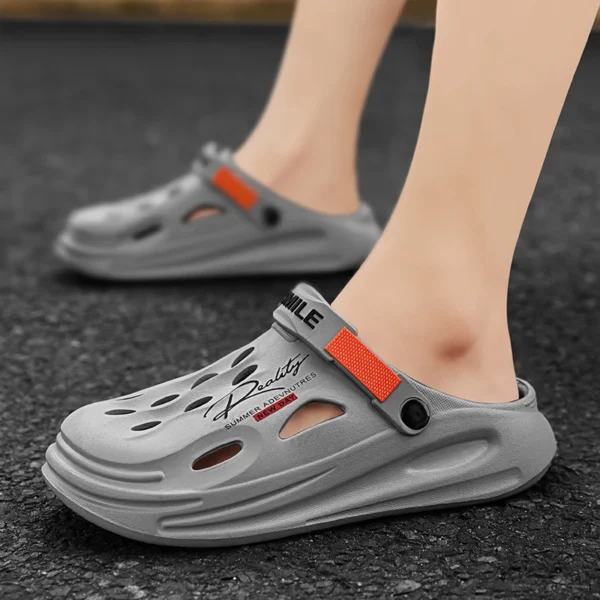Männer Garten Clogs Sandalen Sommer Hausschuhe Für Männer Paar Casual Schuhe Mode Luxus Sandalen Komfort Hause Weiche Hausschuhe 40-45 4