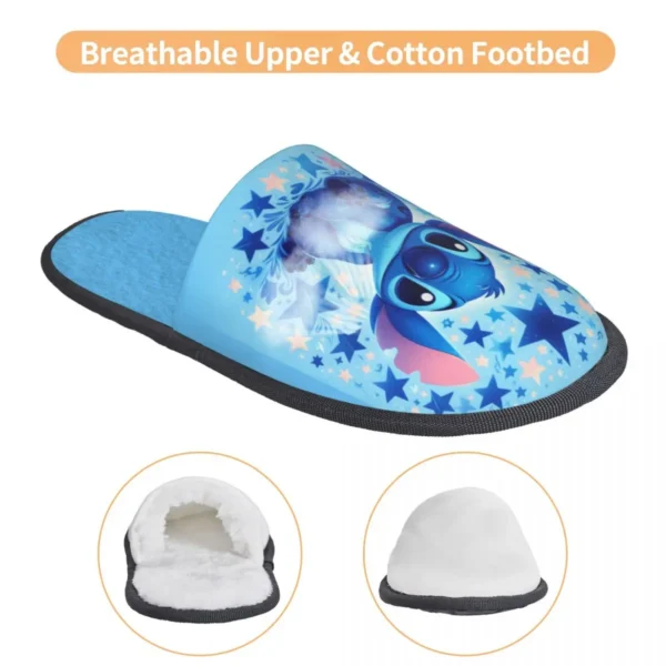 Benutzerdefinierte Druck Frauen Stich Anime Cartoon Haus Hausschuhe Weiche Warme Memory Foam Flauschigen Slipper Indoor Outdoor Schuhe 3