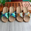 Leinenpantoffeln für Damen im Sommer, für den Innenbereich, Paar, rutschfest, mit dicken Sohlen, coole Hausschuhe für Herren im Sommer 3