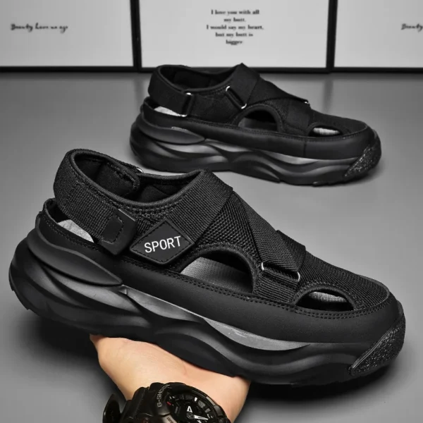Herren neue atmungsaktive dünne Schuhe Mode Herren lässige Sandalen Outdoor rutsch feste Strands andalen männliche Plattform Sandal ias 3