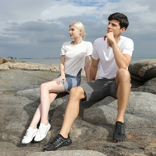 Frauen Männer Wassers chuhe sportliche Wanderschuhe elastische schnell trocknende Strand Aqua Wat schuhe barfuß Outdoor-Bades chuhe 2