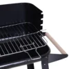Out sunny Grill Holzkohle Höhe Grills verstellbare Regale Räder 83x37x87 cm 6