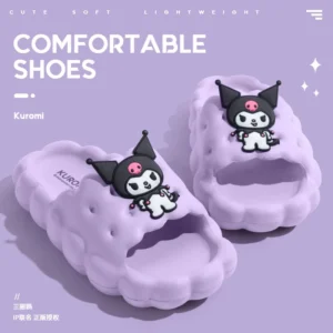 Sanrio Hausschuhe Hello Kitty Cinnamoroll Kuromi Hausschuhe Kawaii Damen Hausschuhe Bequeme rutschfeste Haus flache Hausschuhe
