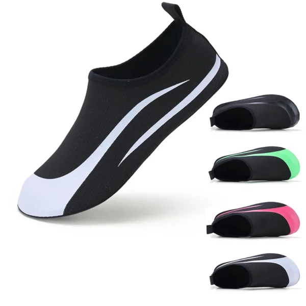 Neue druck Unisex Mit Indoor Yoga Fitness Schuhe Geschwindigkeit Interferenz Wasser Strand Schuhe Paare Tragbare Schwimmen Schuhe Aqua Schuhe