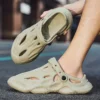 Comwarm Herren-Sommer-Hausschuhe, modisch, leicht, für den Außenbereich, Strandsandalen, neue weiche Sohle, atmungsaktive Rutschen, lässige Haus-Flip-Flops 3
